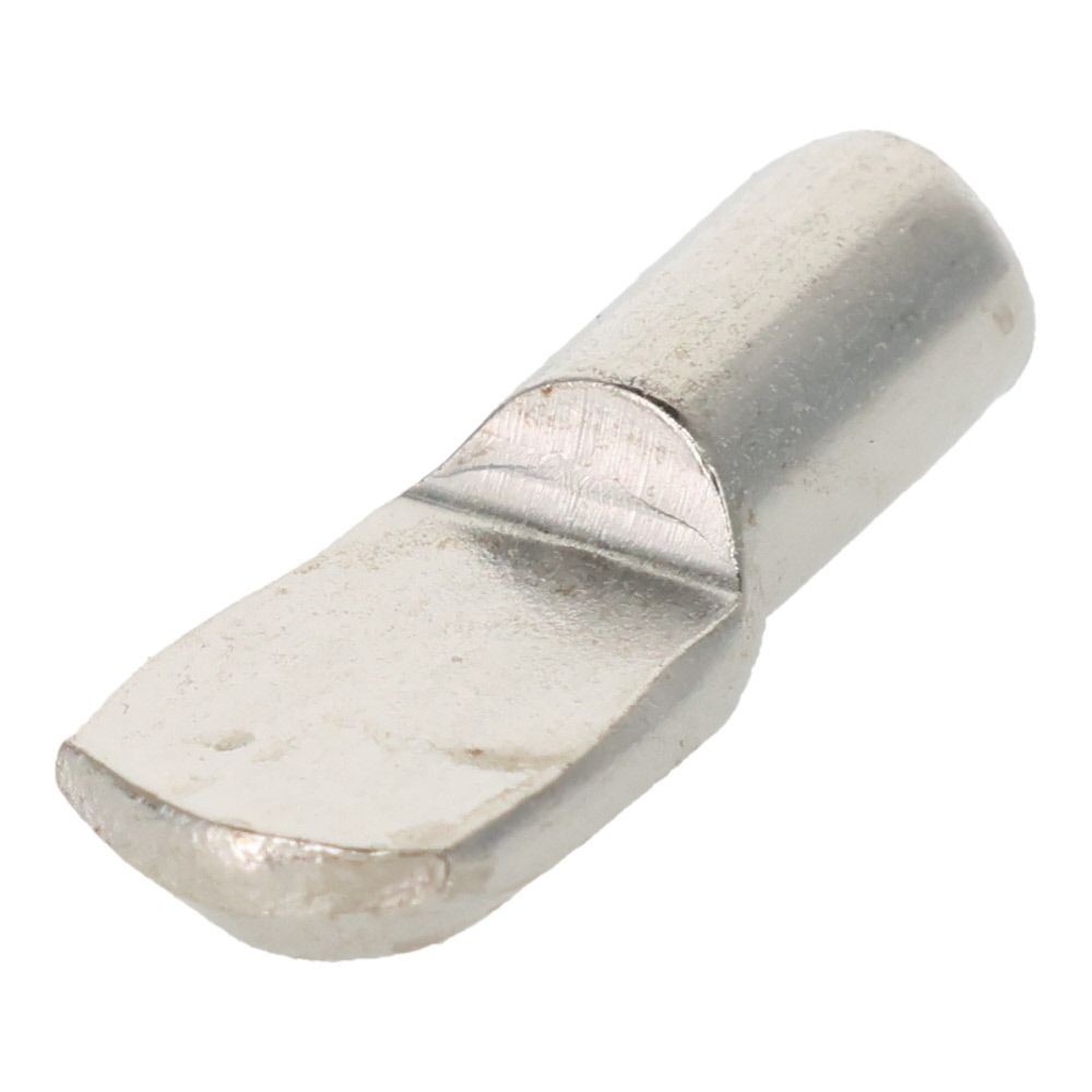 アイワ金属　棚ダボ　５&phi;穴用　５&times;８ｍｍ　平受, ニッケル, 4個入り