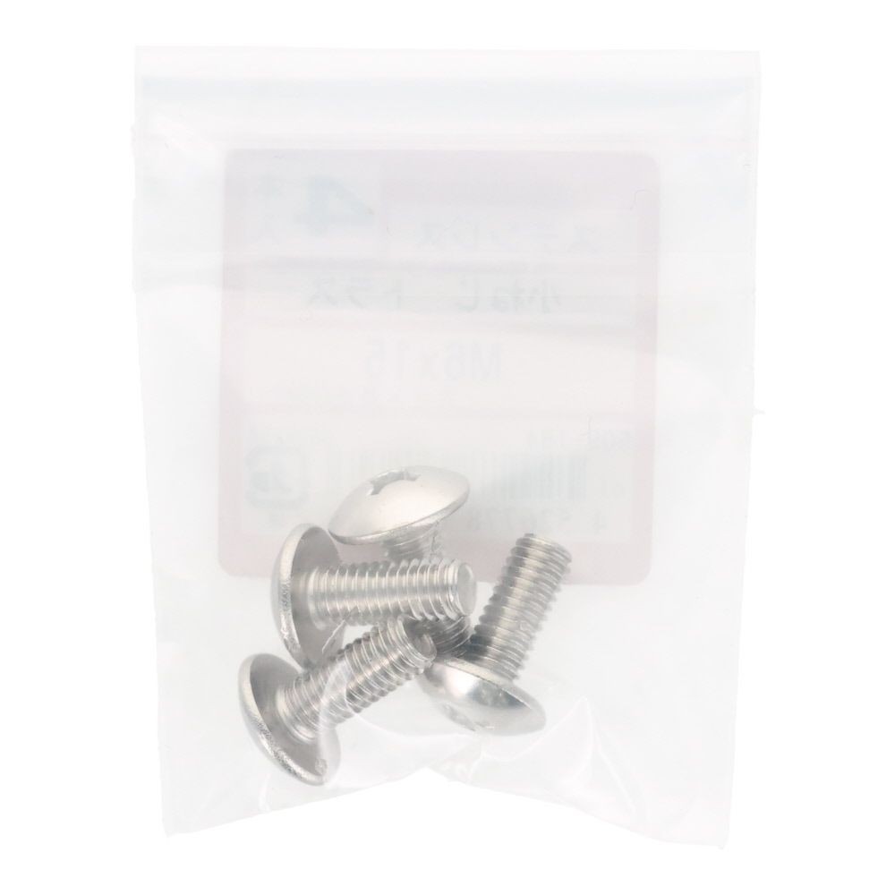 ＯＨＳＡＴＯ　ステン　コネジ　トラス　Ｍ６&times;１５, ステンレス, 4本入り