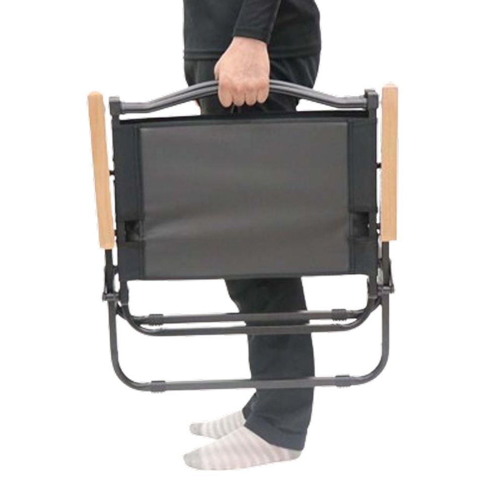 MOMTAG 折りたたみディレクターチェア　HDL-0487, ブラック, -