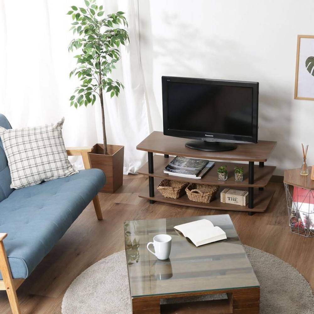 不二貿易  ＴＶラック　90 【メーカー直送・代引不可】, ブラウン, 90cm幅