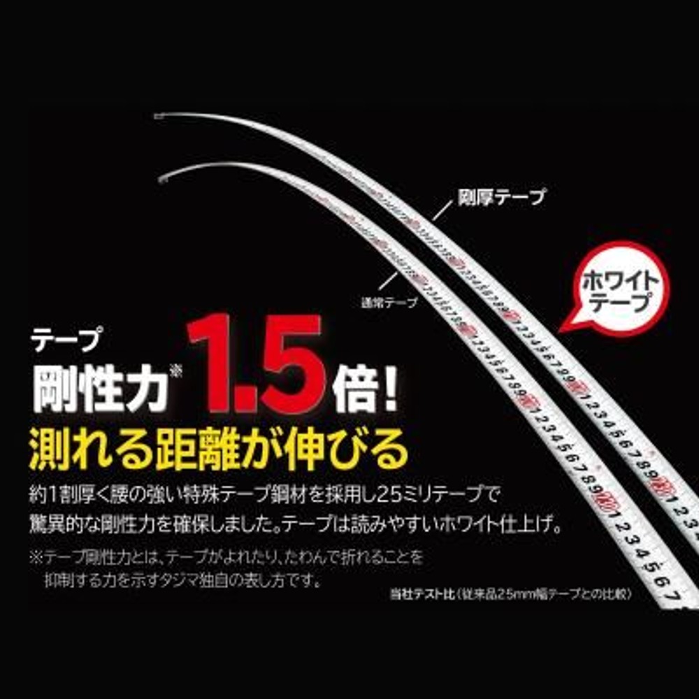 TAJIMA（タジマ）　G7 25mm幅5.0m セフマグ 尺相当　SFG7LM2550S, ブラック, 5m