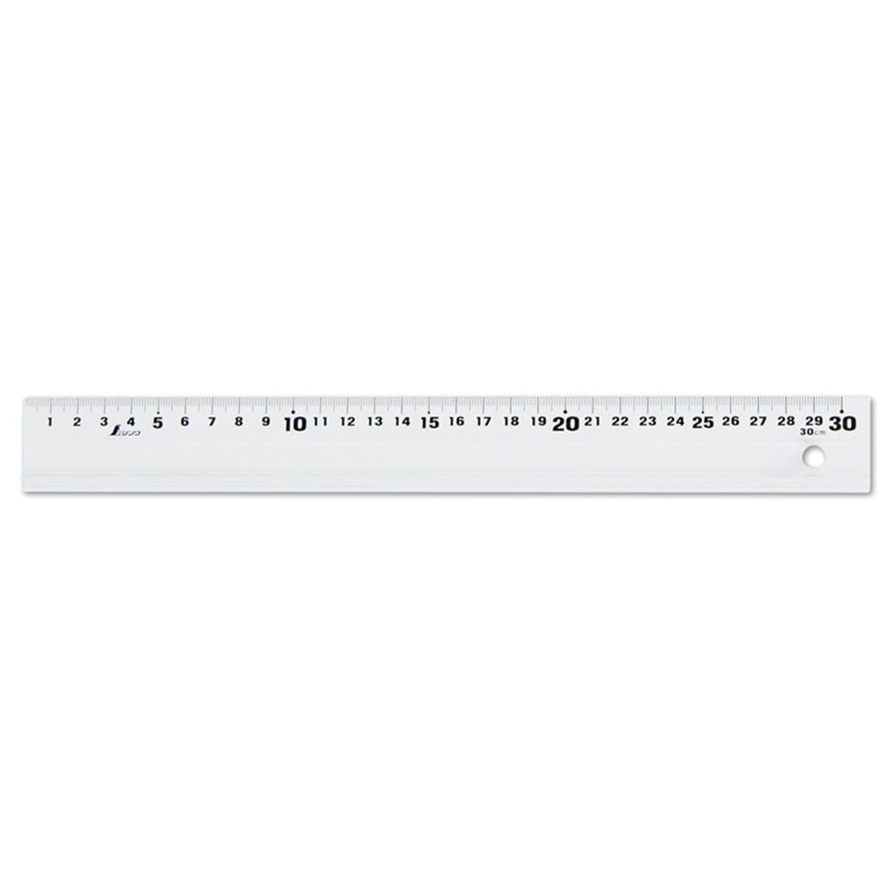 アルミ直尺 アル助30cm ホワイト, ホワイト, 30cm