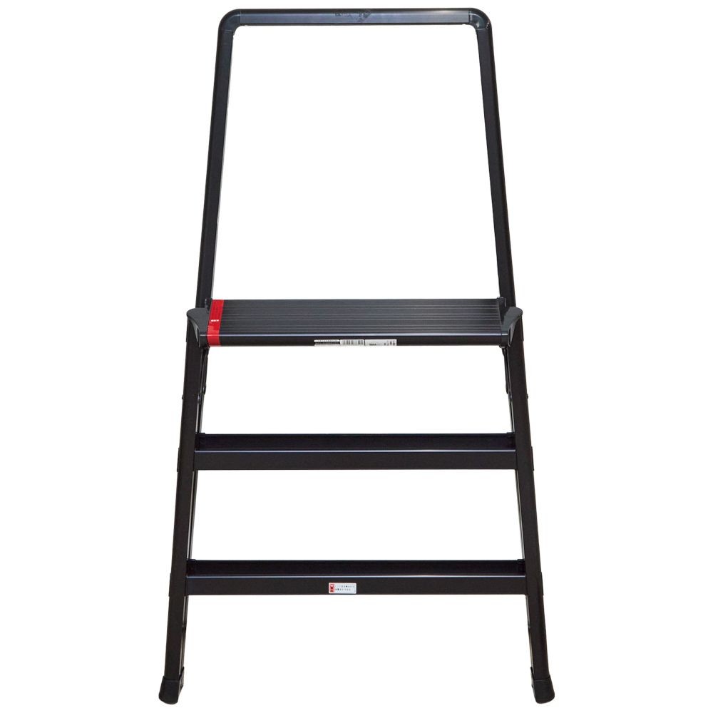 超広幅　踏み台　３段　６００幅　手すり付き　ＢＫ, ブラック, 1個入り