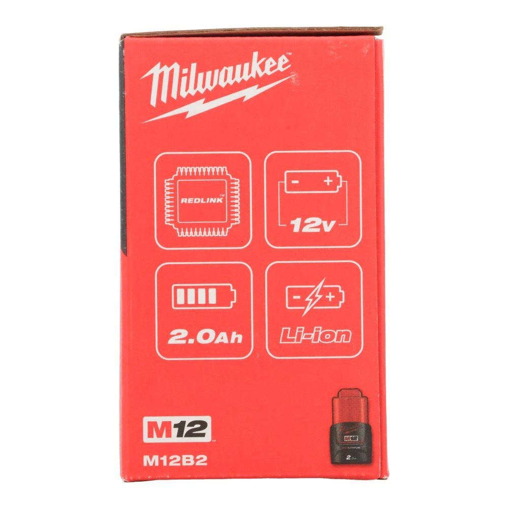 Milwaukee M12 2.0Ah バッテリー, 2.0Ah, 12V