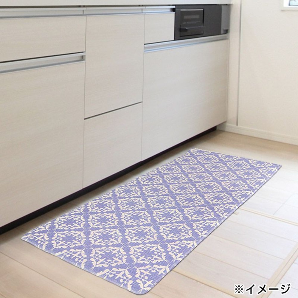 水拭きできる防炎キッチンマット　タイル柄, タイル柄（50×120）, 120cm