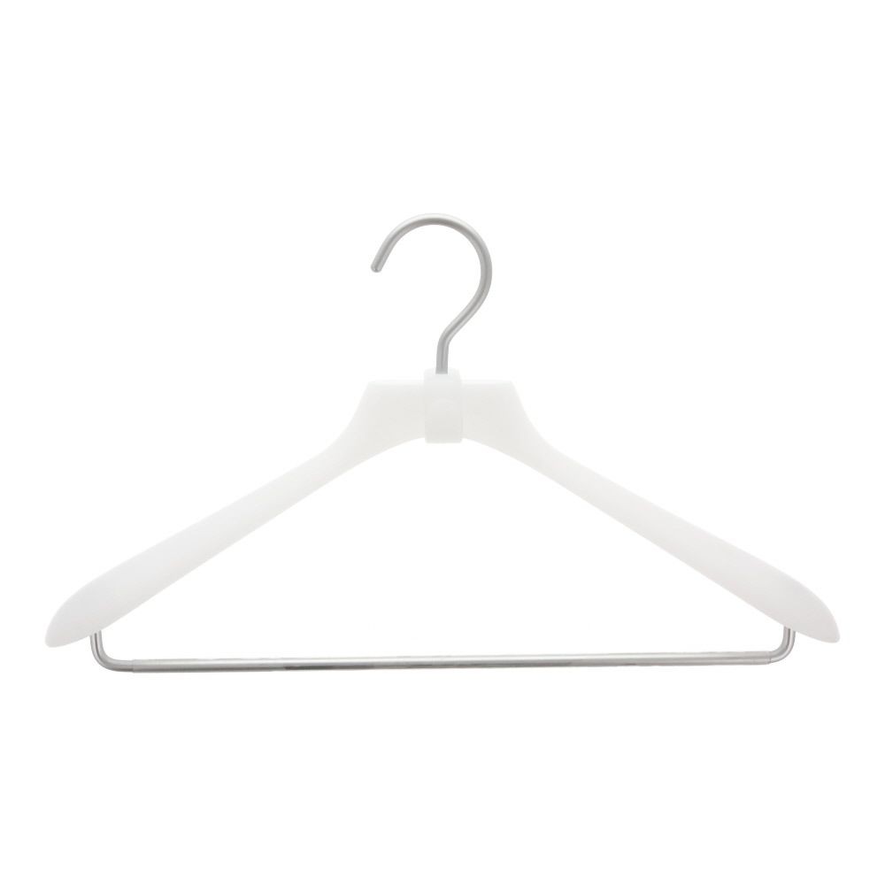 つながるスーツ・ジャケットハンガー, ホワイト, 38cm