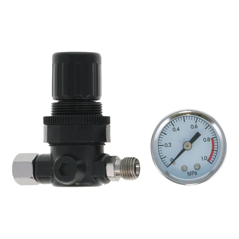 グレートツール スプレーガン用 レギュレーター 中間減圧メーター GTEV-03, ブラック, 75&times;70&times;37mm