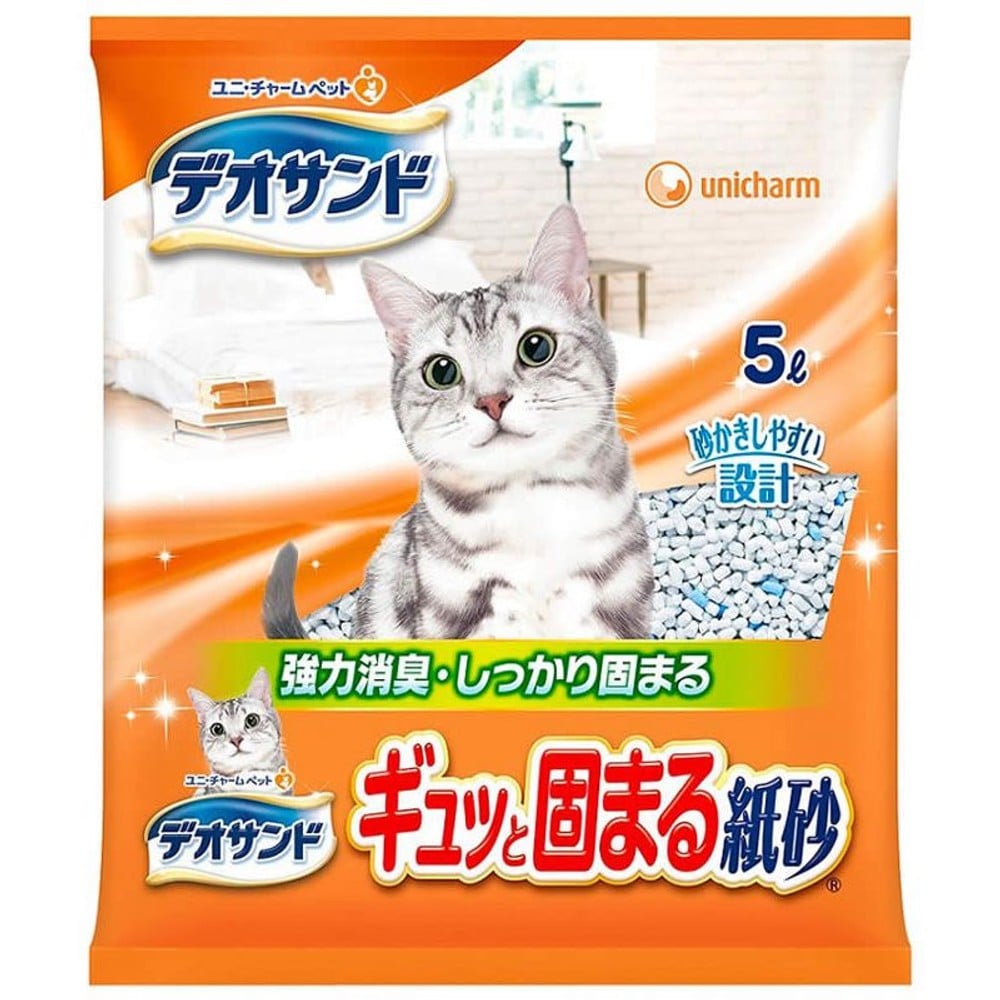 ユニチャーム　デオサンド紙砂５Ｌ, -, 5.0L