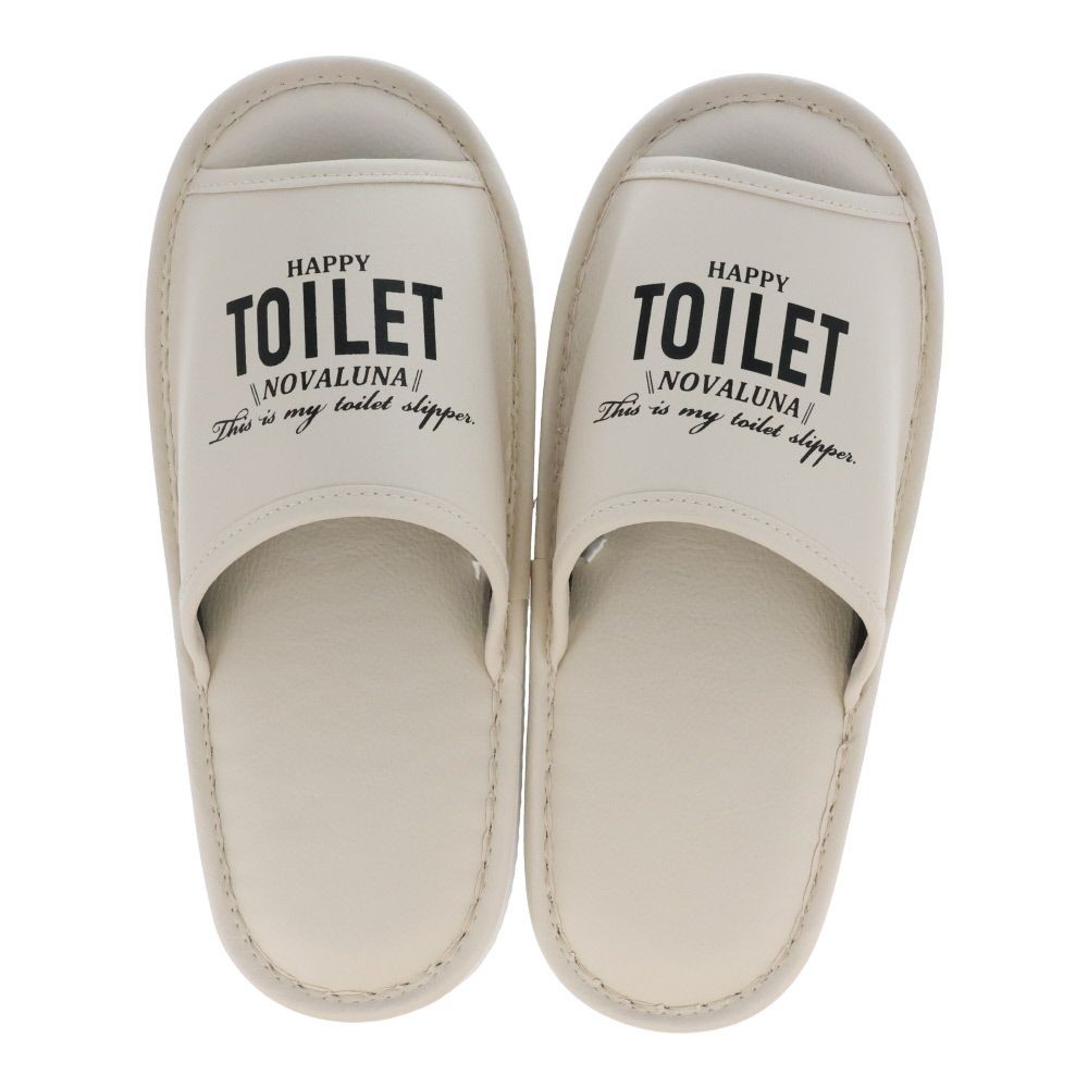 テキストトイレスリッパ　Ｌ　ＷＨ, アイボリー, Lサイズ