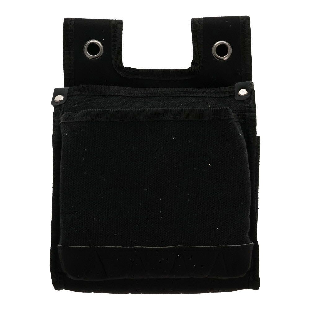 職人作　スリット帆布腰袋, 黒, 幅205mm