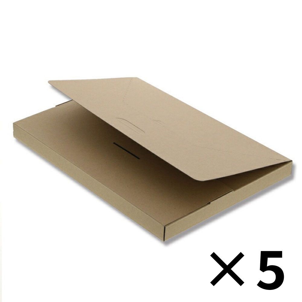 【5個セット】シモジマ 発送用ダンボール A4-H25 10枚入り ネコポス対応サイズ メール便 段ボール 【メーカー直送・代引不可】, ネコポス対応, 2123000