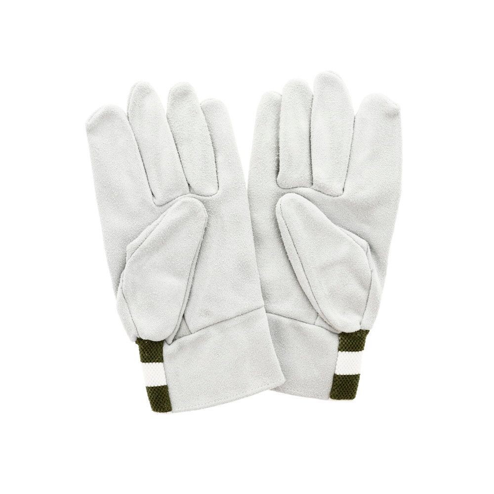 ムレにくい甲メリヤス　牛床革手袋　1双入, グレー（M）, Mサイズ