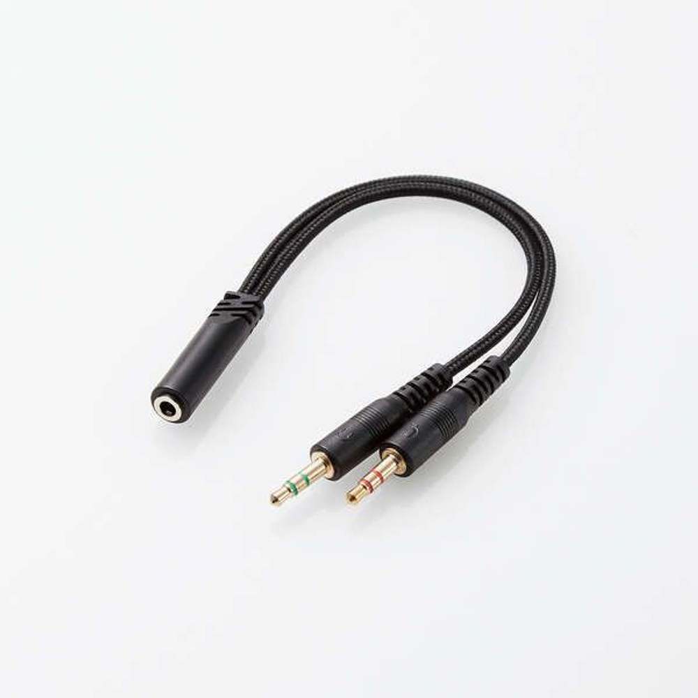 ヘッドセット有線マイク　HS-EP17TBK, ブラック, 1.2m