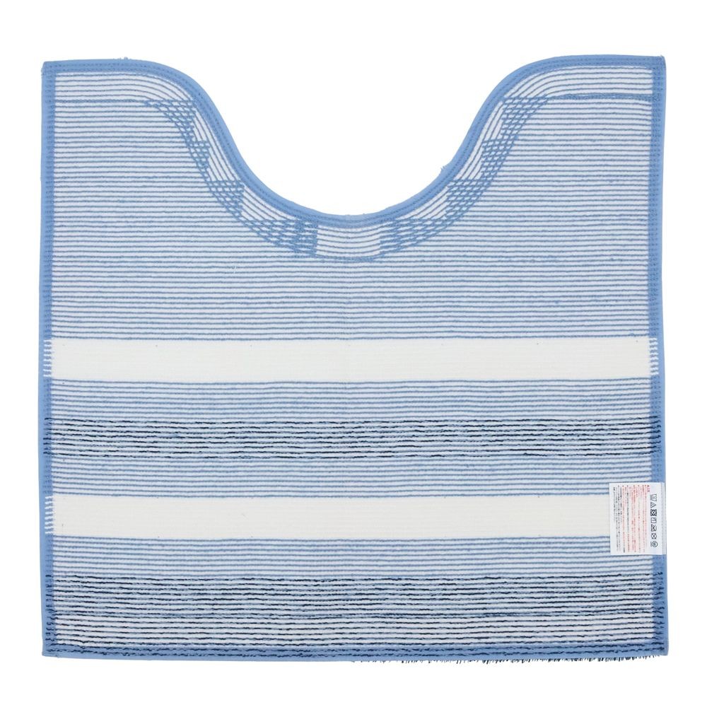 センコーＮＥＯボーダートイレマット, ネイビーブルー, 58&times;60cm