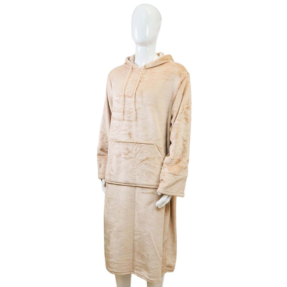 WIZ'A　ウィザ　着る毛布フードタイプＢＥ, ベージュ, 120cm