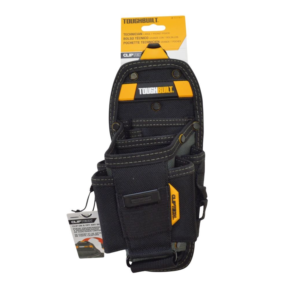 TOUGHBUILT（タフビルト）　テクニシャンポーチ　7ポケット　L　TB-CT-36-L7, 黒, TB-CT-36-L7
