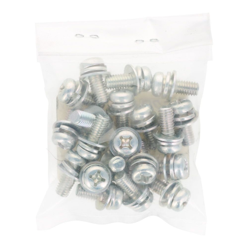 ユニクロ　座金組込ねじ　Ｐー３　Ｍ６&times;１５　２０個入り, ねじ, M6&times;15