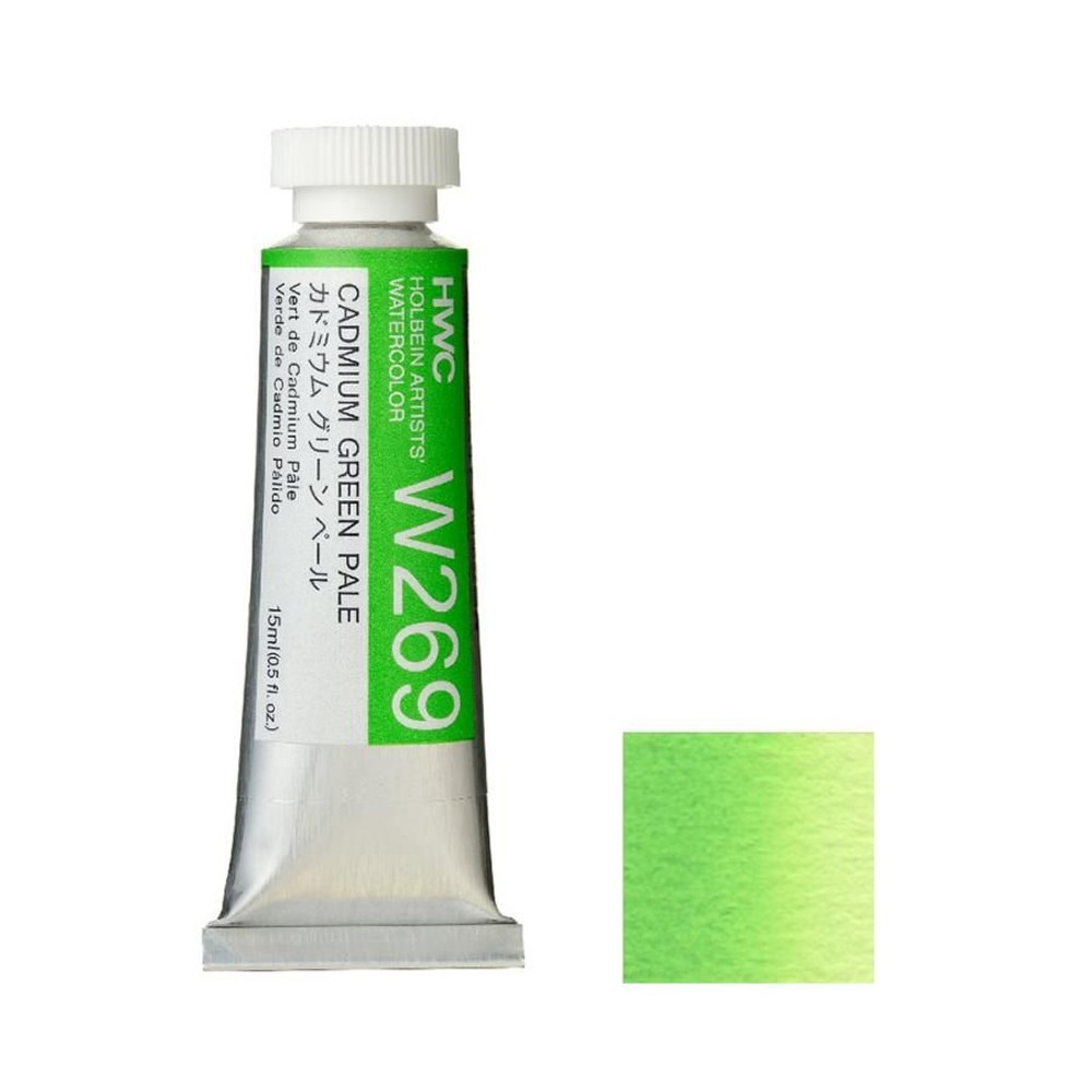 ホルベイン 透明水彩絵具 5号 (15ｍｌ) W269 カドミウム グリーン ペール, W269カドミウムグリーンペール, 5号 (15ml) 