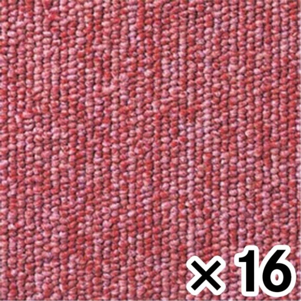 タイルカーペットＴＧ3000ーＨＣ308　ローズ &times;16枚セット, ローズ, 約50&times;50cm
