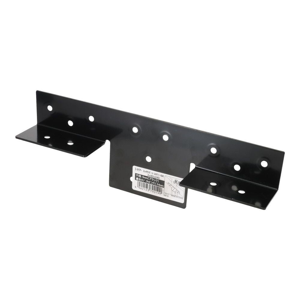 DAIDOHANT 2&times;4サポート 受け金物 タイプ3 24-T1-BK, 黒, 1個入り