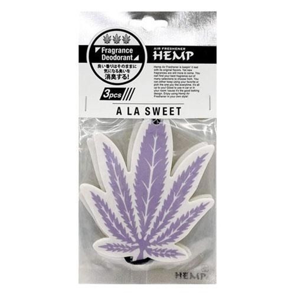 HEMP ルームフレグランス＆デオドラント エアーフレッシュナー アラスィート 吊り下げ 3枚, アラスィート, 3枚入り