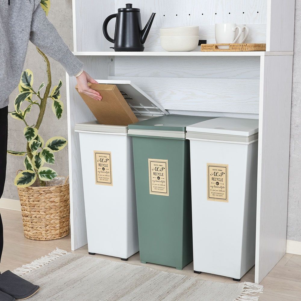 不二貿易 ゴミ箱上キャビネット　９０幅　オークＷＨ【メーカー直送・代引不可】, オーク, 幅885mm&times;奥行398mm&times;高さ1800mm