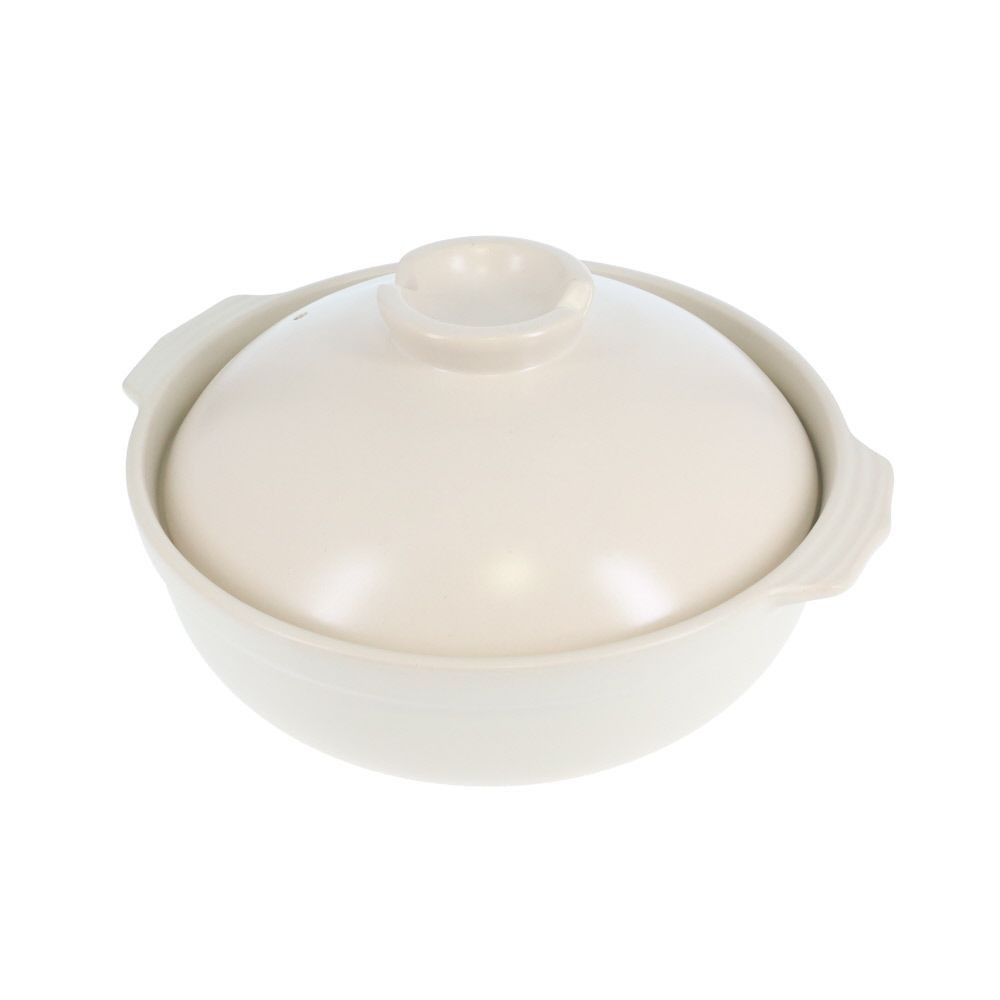 ガス火用土鍋　アイボリー　9号, アイボリー, 9号