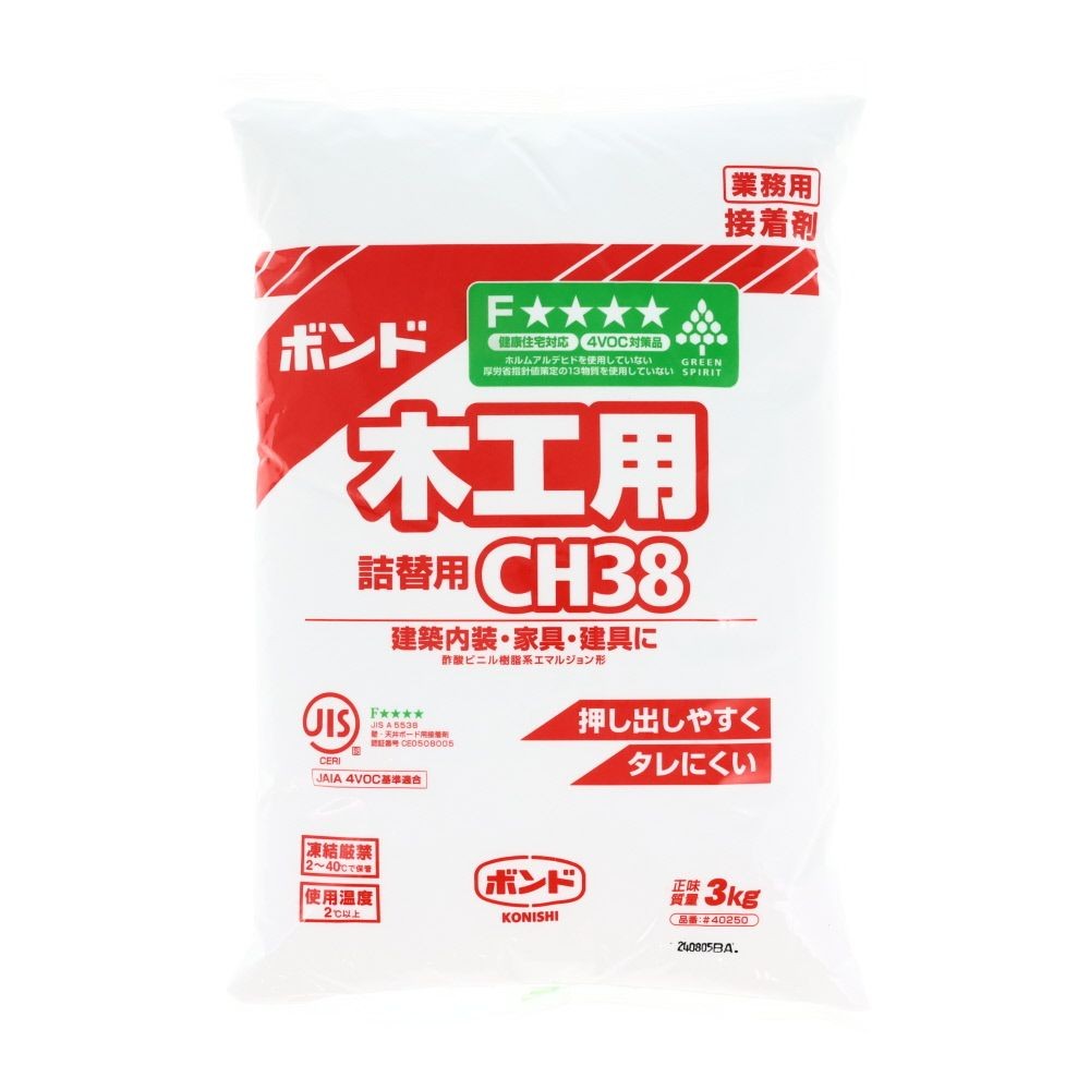 コニシ ボンド木工用CH38詰替用 3kg, #40250, 3kg