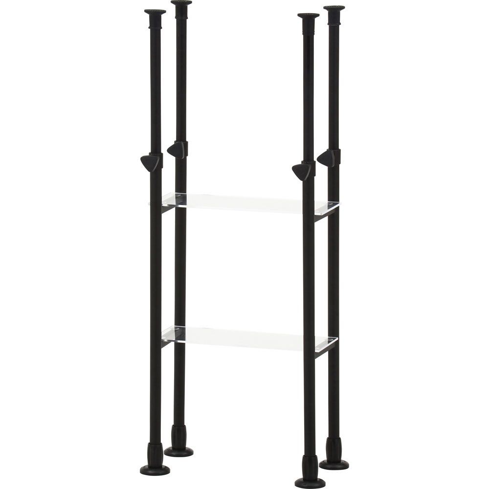 不二貿易 上置き突っ張りシェルフ　ＢＡＡＬ　ＢＫ【メーカー直送・代引不可】, ブラック, 幅390mm×奥行250mm×高さmm