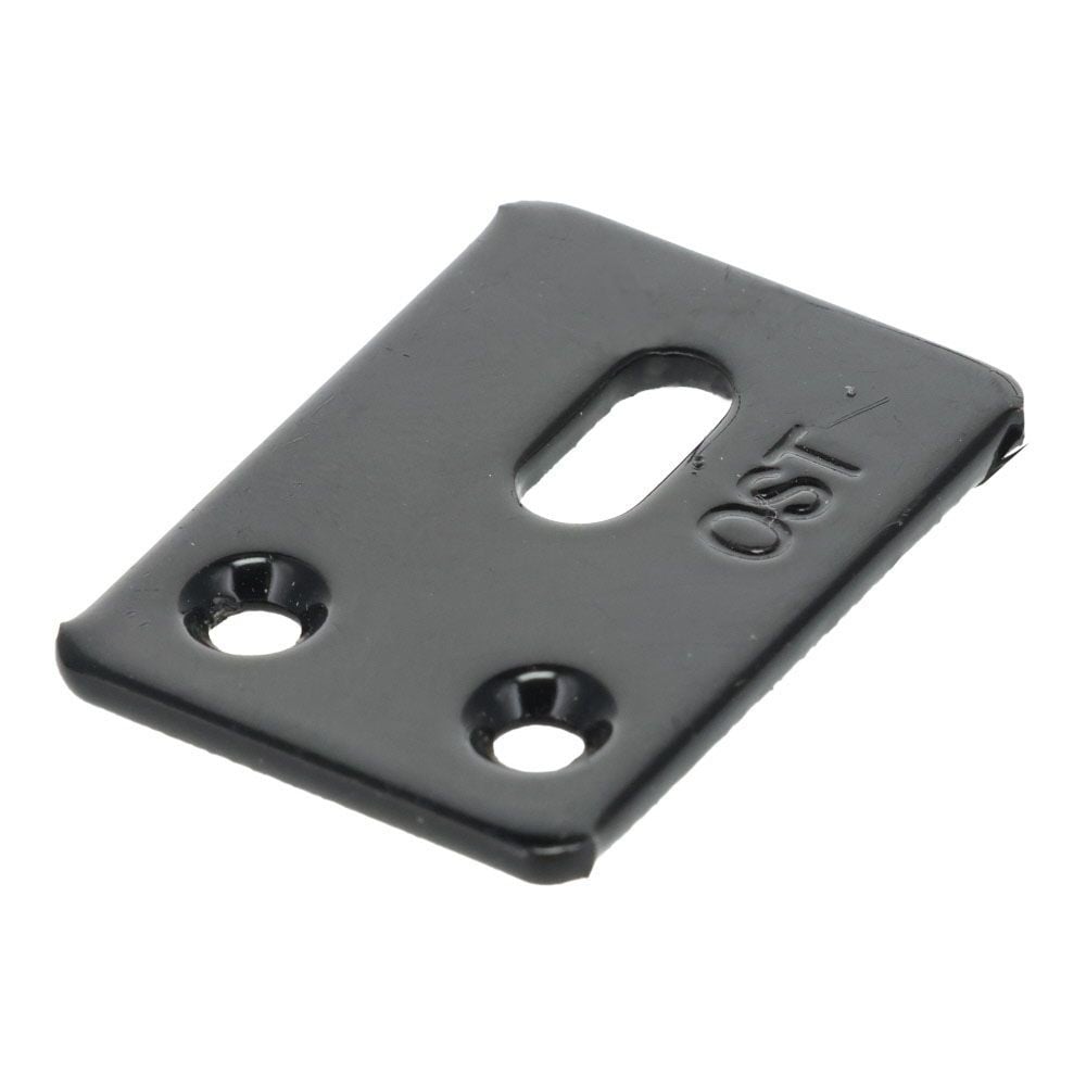 OHSATO 塩ビ塗装 平鋼板 黒 縦穴, 黒, 33&times;24mm