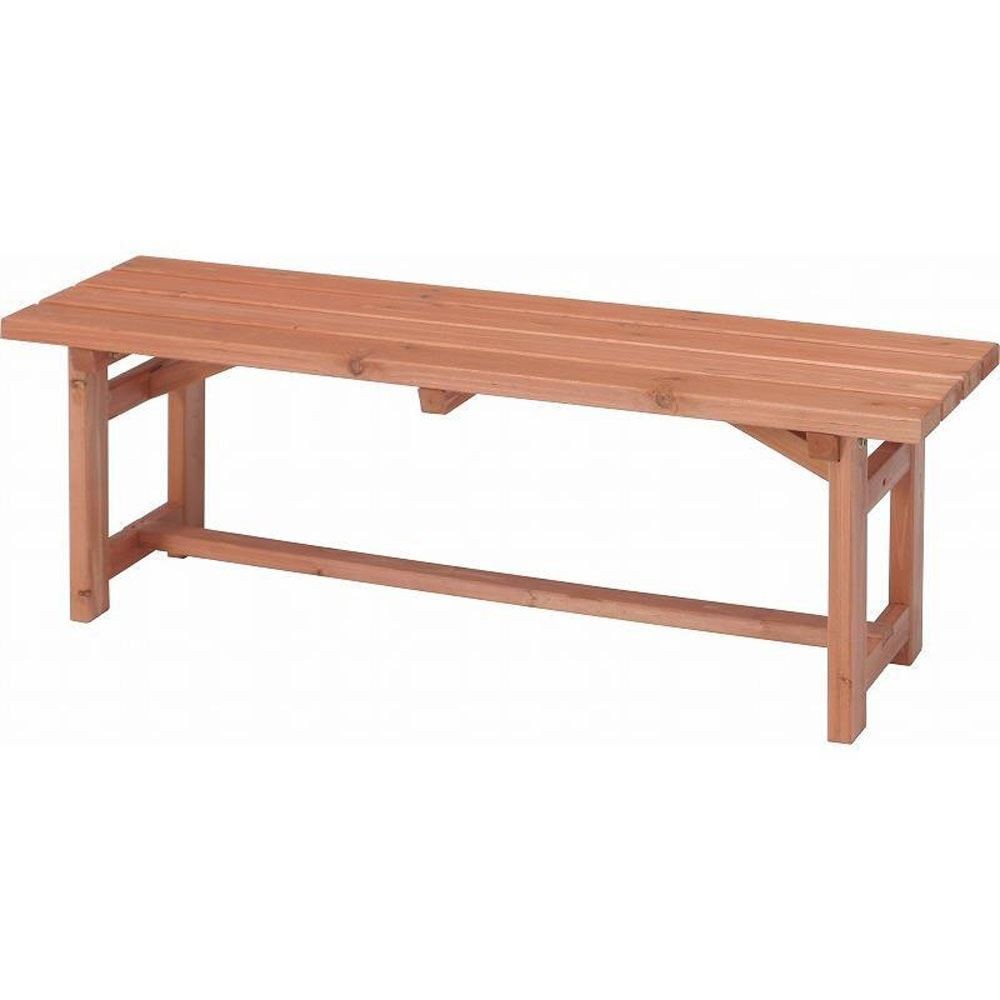 木製ベンチ120【メーカー直送・代引不可】, ブラウン, 120cm