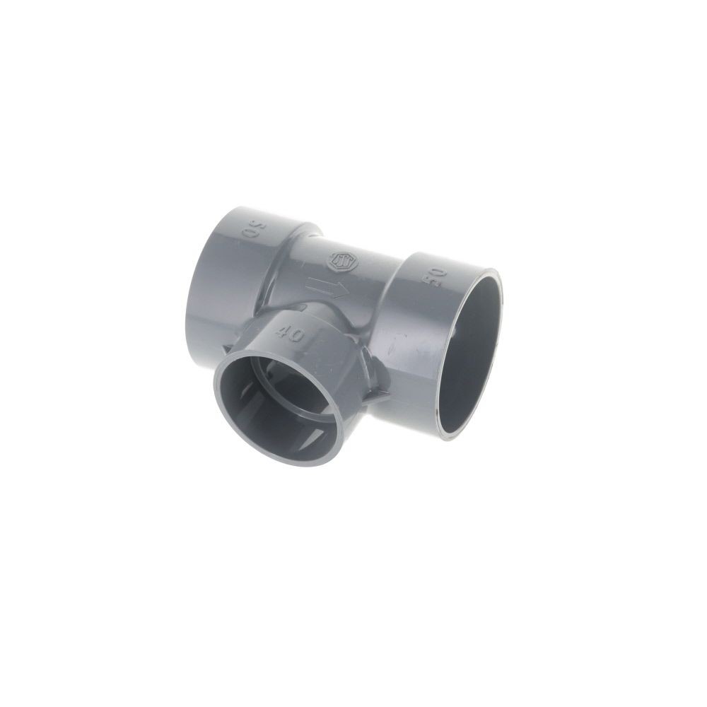 DV継手　チーズ　DT50&times;40, グレー, 50&times;40mm