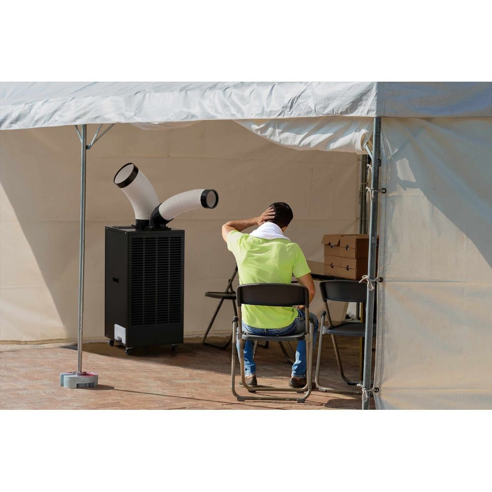 アイリスオーヤマ スポットクーラー 2.5kW ISAC-2501U-B, ブラック, 幅400mm&times;奥行430mm&times;高さ825mm