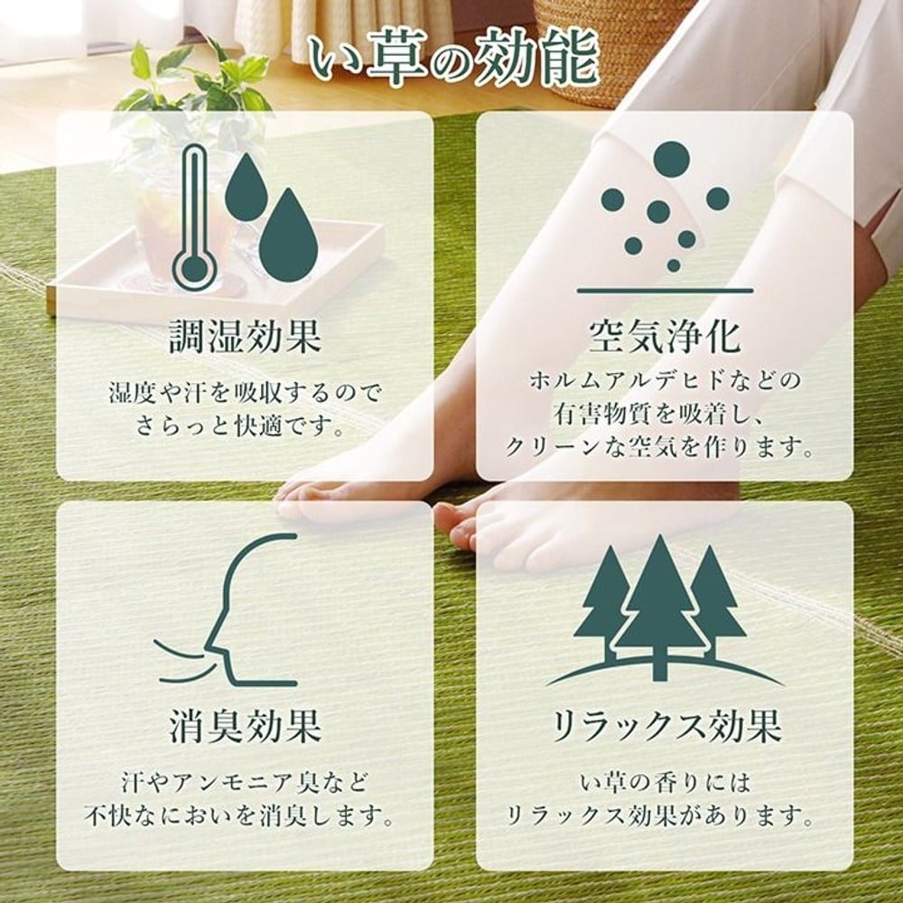 イケヒコ い草ラグカーペット Fソリッド ウレタン 無地調 グレー 【メーカー直送・代引不可】, グレー, 140&times;200cm