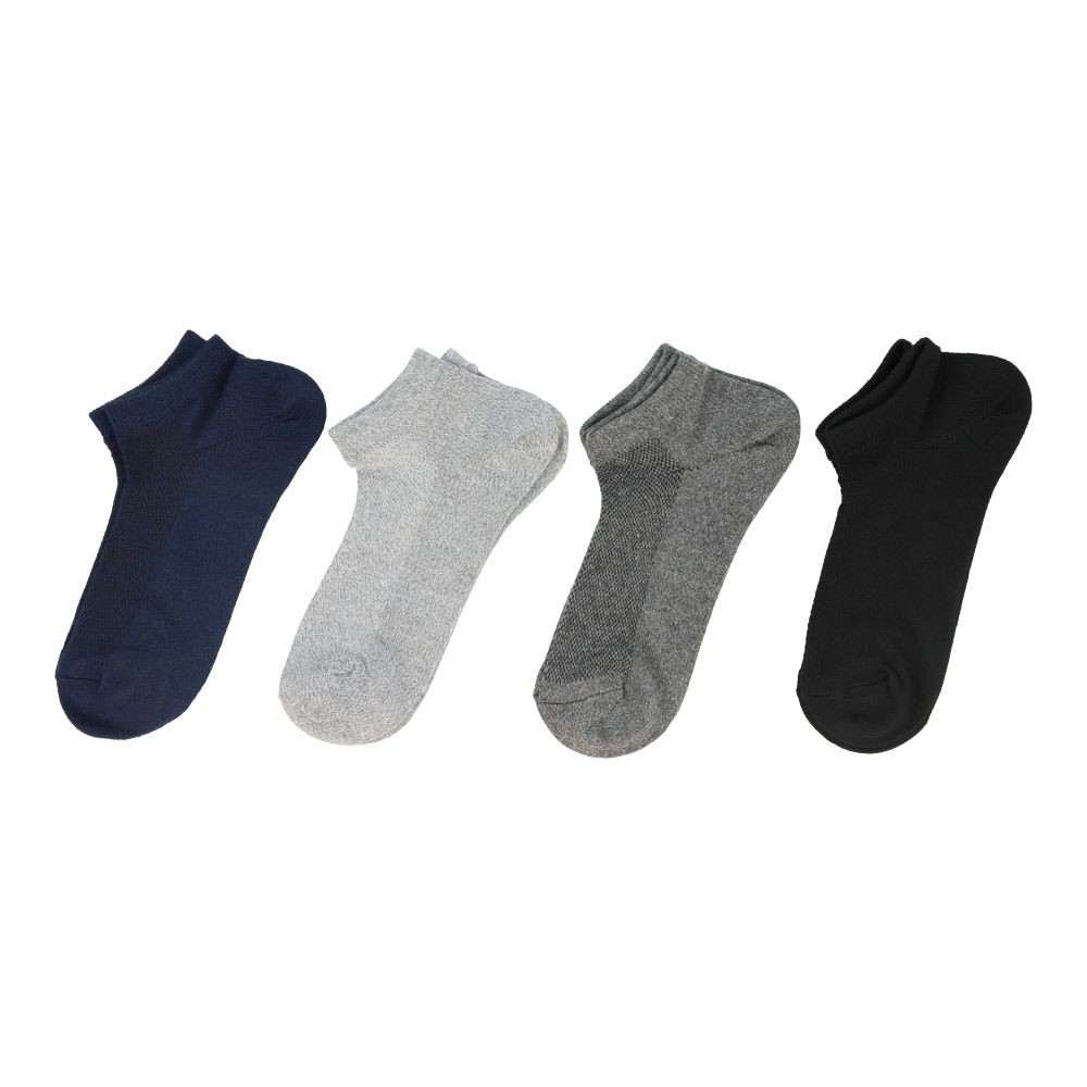 WIZ'A ウィザ 消臭・抗菌　銀イオン６P 先丸スニーカー丈　アソート, 杢柄・アソート, 25.0〜27.0cm