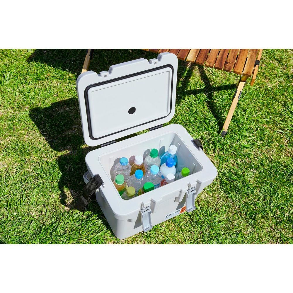 アイリスオーヤマ HUGEL 真空断熱クーラーボックス 15L アッシュホワイト, アッシュホワイト, 15L