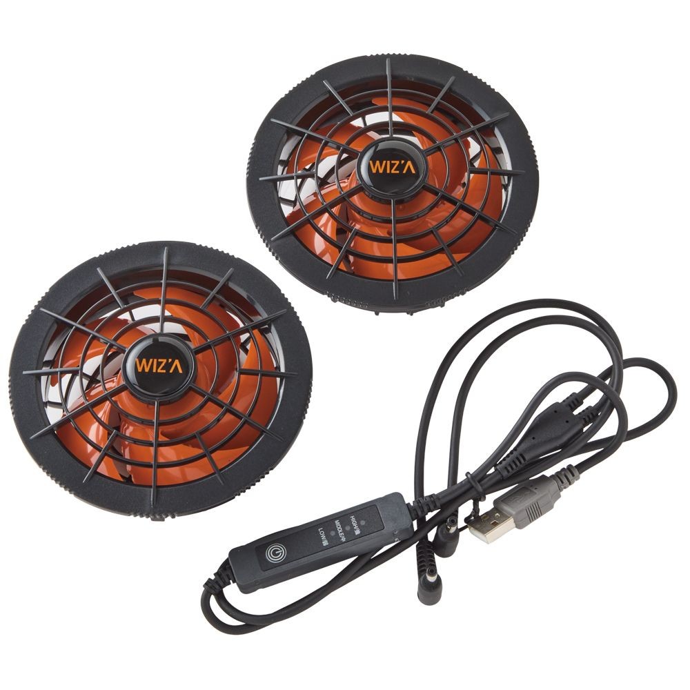 【2026年モデル】ウイザ　WIZ'A　超大風量　衣料用ファンＰＲＯ　ブラック&times;オレンジ, ブラック&times;オレンジ, ノーマル