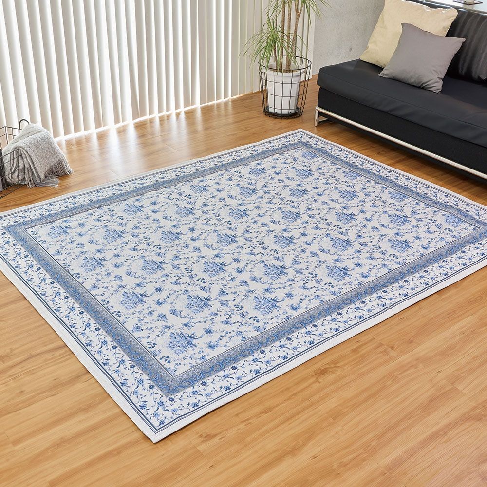 オールシーズンウォッシャブラグ　ＺＦＲ　１８５&times;１８５ｃｍ　ブルー, ブルー, 185&times;185cm