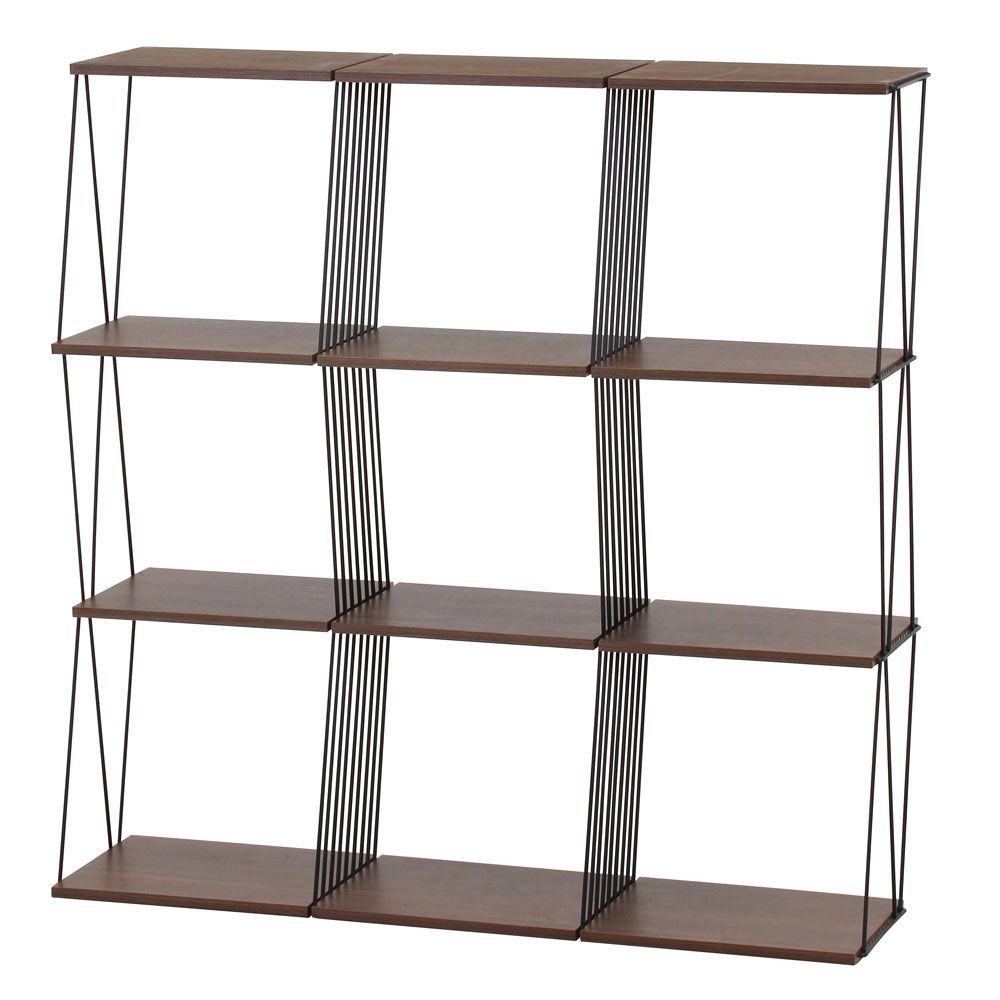 不二貿易 ＥＺＢＯ　ワイヤーディスプレイラック　ＭＢＲ【メーカー直送・代引不可】, ブラウン, 幅1184mm×奥行404mm×高さ1175mm