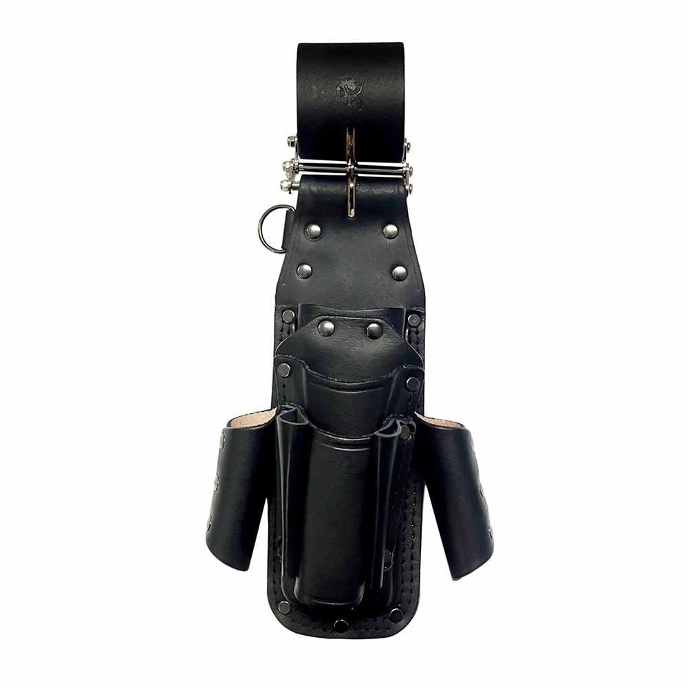 コヅチ 牛本革 ツール7丁差 3連チェーン 黒 CH-04BK, 黒, 7丁差し