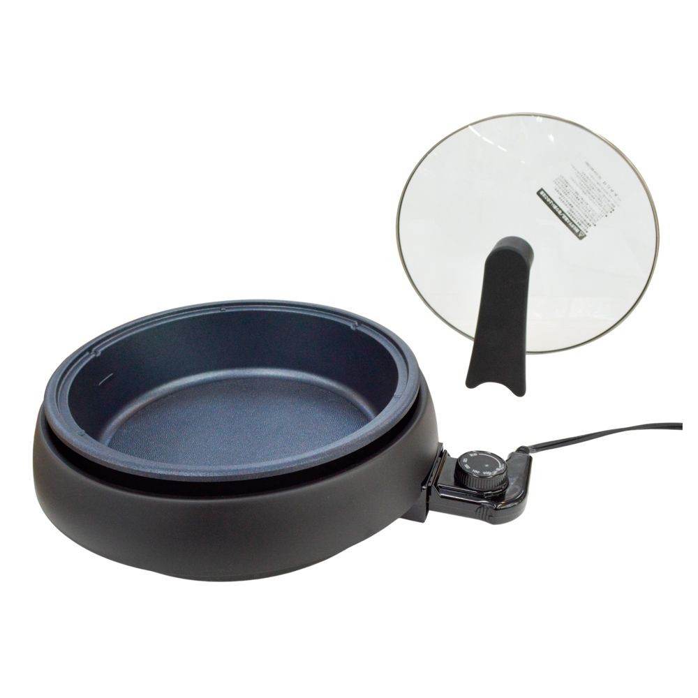 WIZ'A ウィザ　フタが立てられるグリル鍋, 黒, 1個入り