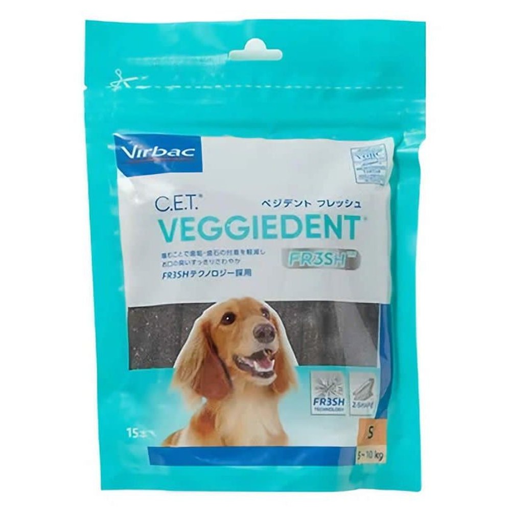 C.E.T.   ベジデントフレッシュＳ　15本入, 犬用デンタルガム, 15本