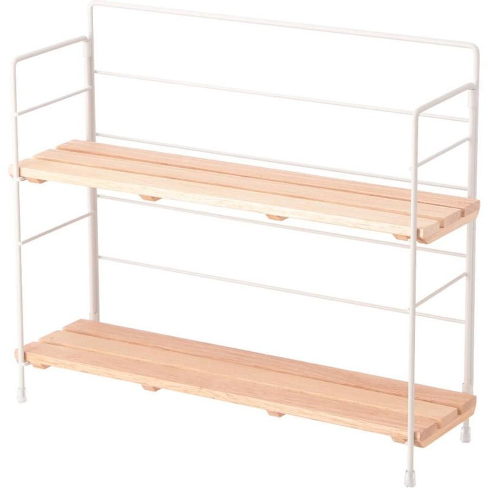 不二貿易 ウッドミニシェルフ　ワイド 【メーカー直送 代引不可】, ホワイト, WH