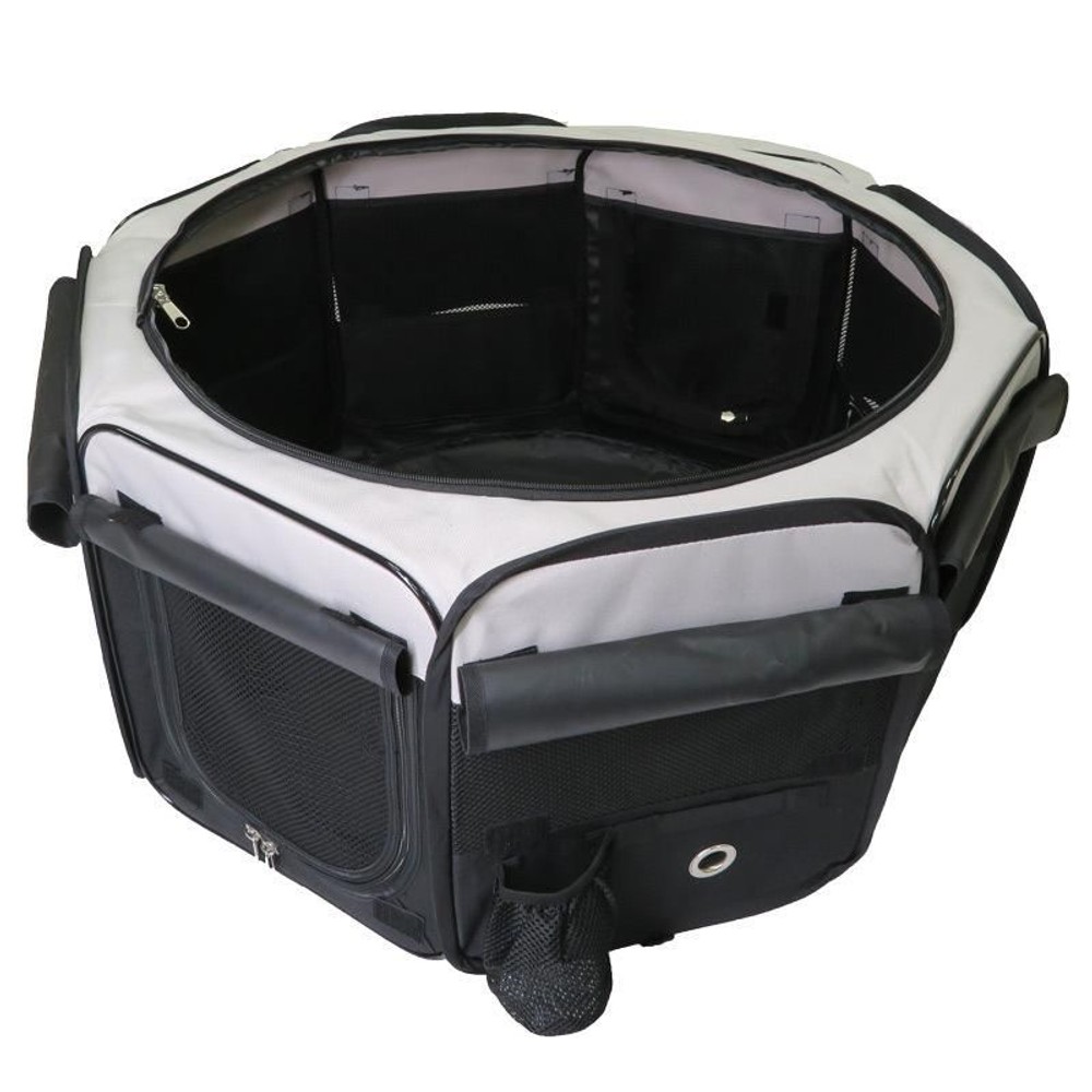 折りたためる8角形ソフトサークル, ブラック（S）, Sサイズ