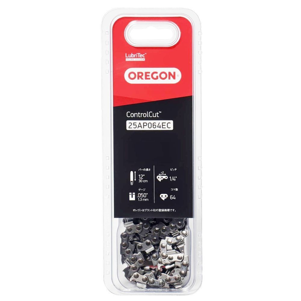 OREGON（オレゴン） ソーチェーン　チェーンソー　替刃　１２インチ（３０ｃｍ）　６４コマ 25AP064EC, 替刃, 12インチ 64コマ