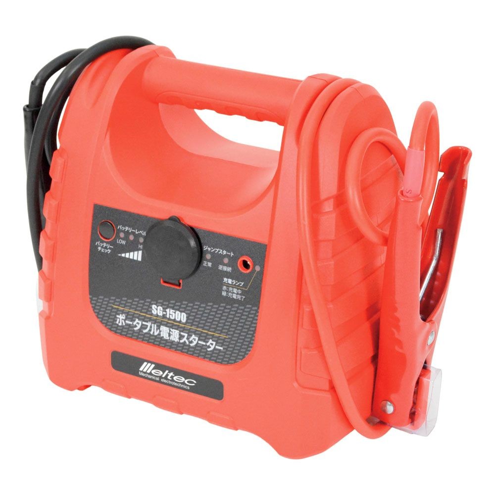 大自　ポータブル電源スターター　ＳＧー1500, 赤, 約240(Ｗ)×190(Ｈ)×130(Ｄ)mm