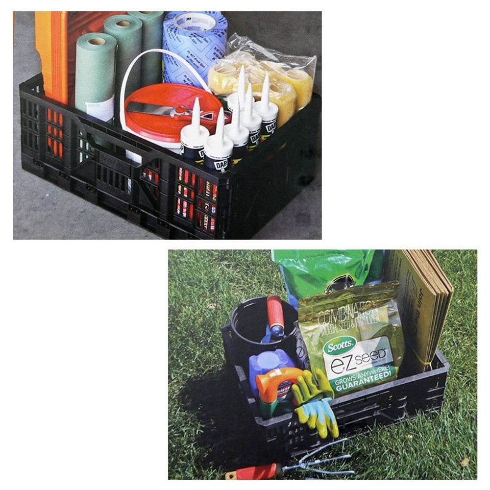 折りたたみコンテナ　浅型320230　黒, 黒, 浅型320230