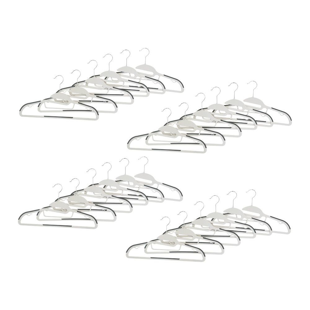 ウィザ　WIZ'A 滑り止め付きプラスチックハンガー　42ｃｍ 24本組, 滑り止め付, 24本入