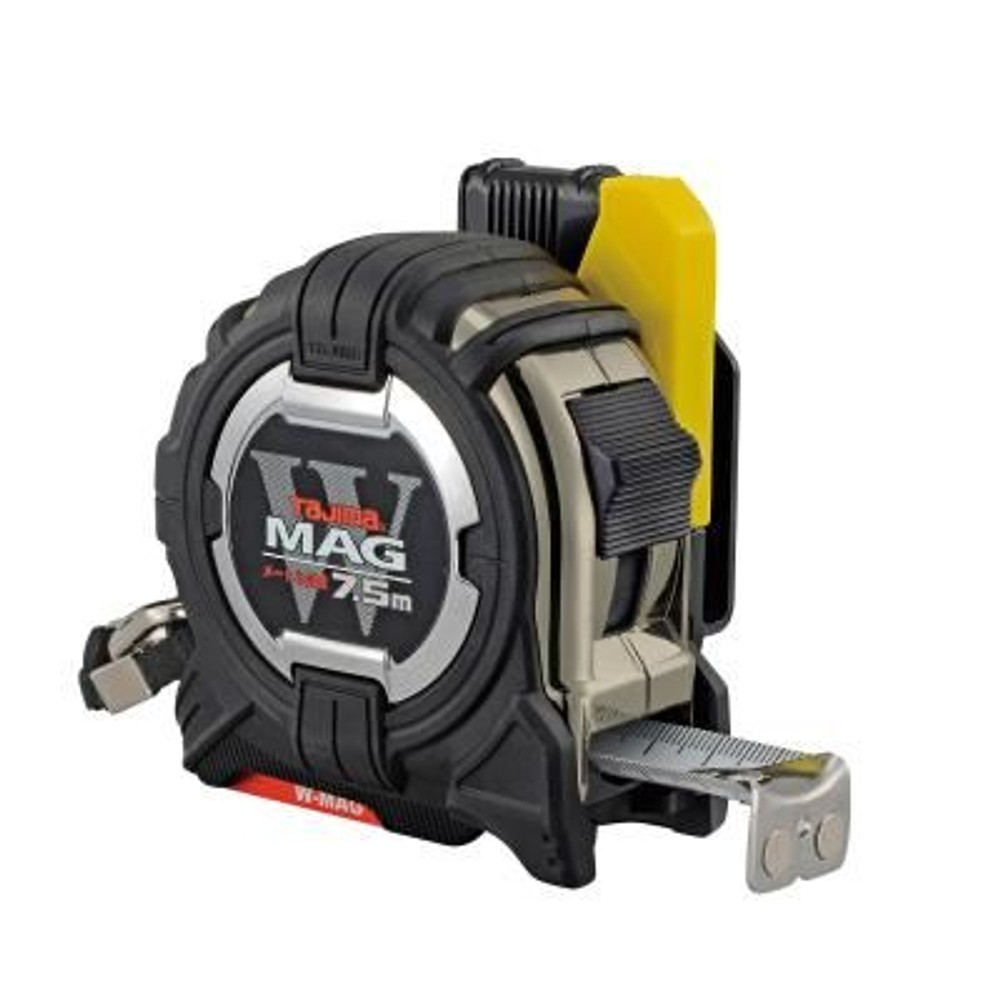 TAJIMA（タジマ）G3ゴールド 25mm幅7.5m セフダブルマグ　CWM3S2575, ブラック, 7.5m