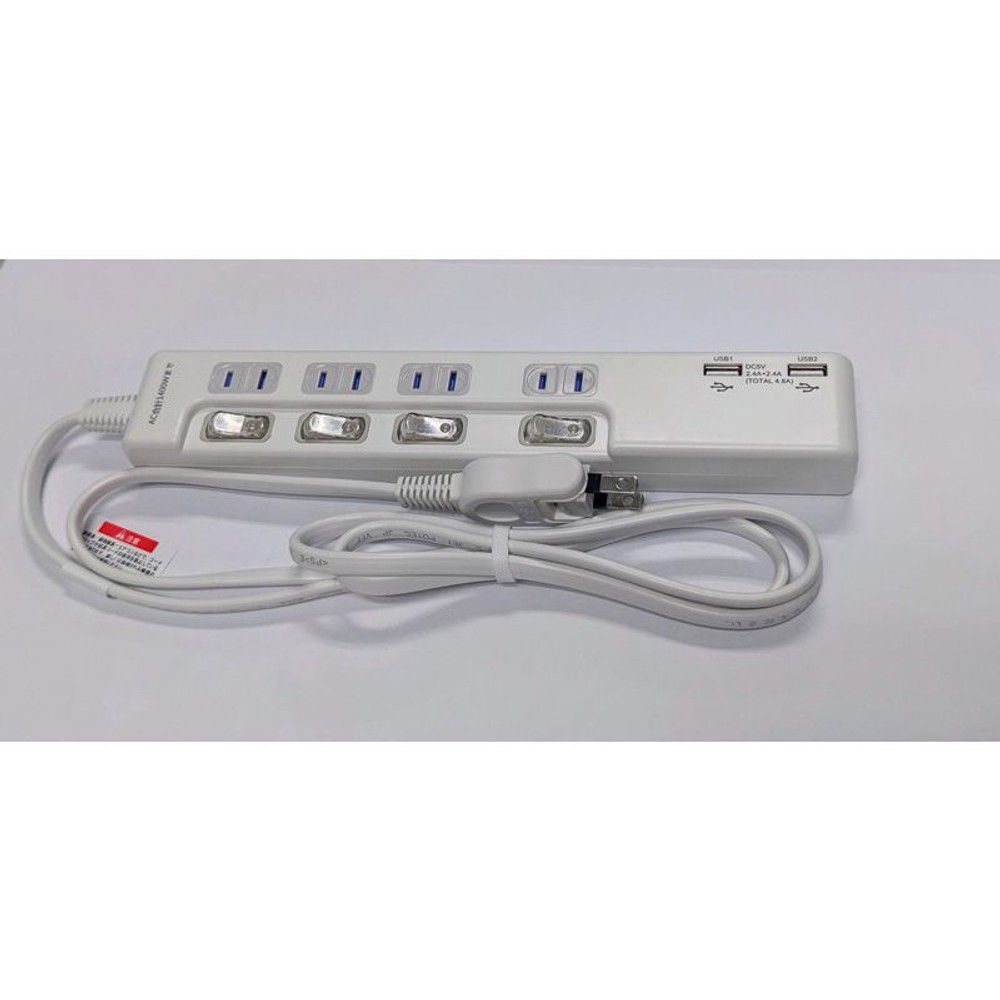 断線に強い4．8Ａ　ＵＳＢ2ポート4個口スイッチタップ, その他カラー１, その他サイズ１